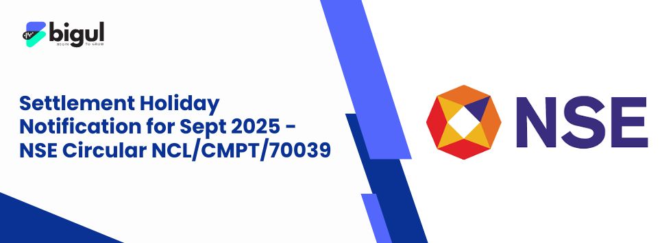 NSE Settlement Holiday Notification for September 2025